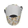 thumbnail image 3 of Fotbe Dog Faces Laundry Basket with Handles, Waterproof Large Laundry Hamper, Wash Bag for Corner Dorm, Rolling Laundry Basket with Handles-Medium, 3 of 8