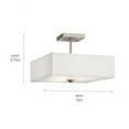 thumbnail image 4 of 43691NI Kichler Lighting Shailene - 3 Light Semi-Flush Mount - 14 inches wide-Brushed Nickel Finish, 4 of 5