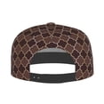 thumbnail image 4 of Fotbe Brown Gold Grid Flat Bill Visor Cap Classic Snapback Hat Polyester Foam Trucker Hat Trucker Cap Adjustable Baseball Cap, 4 of 9