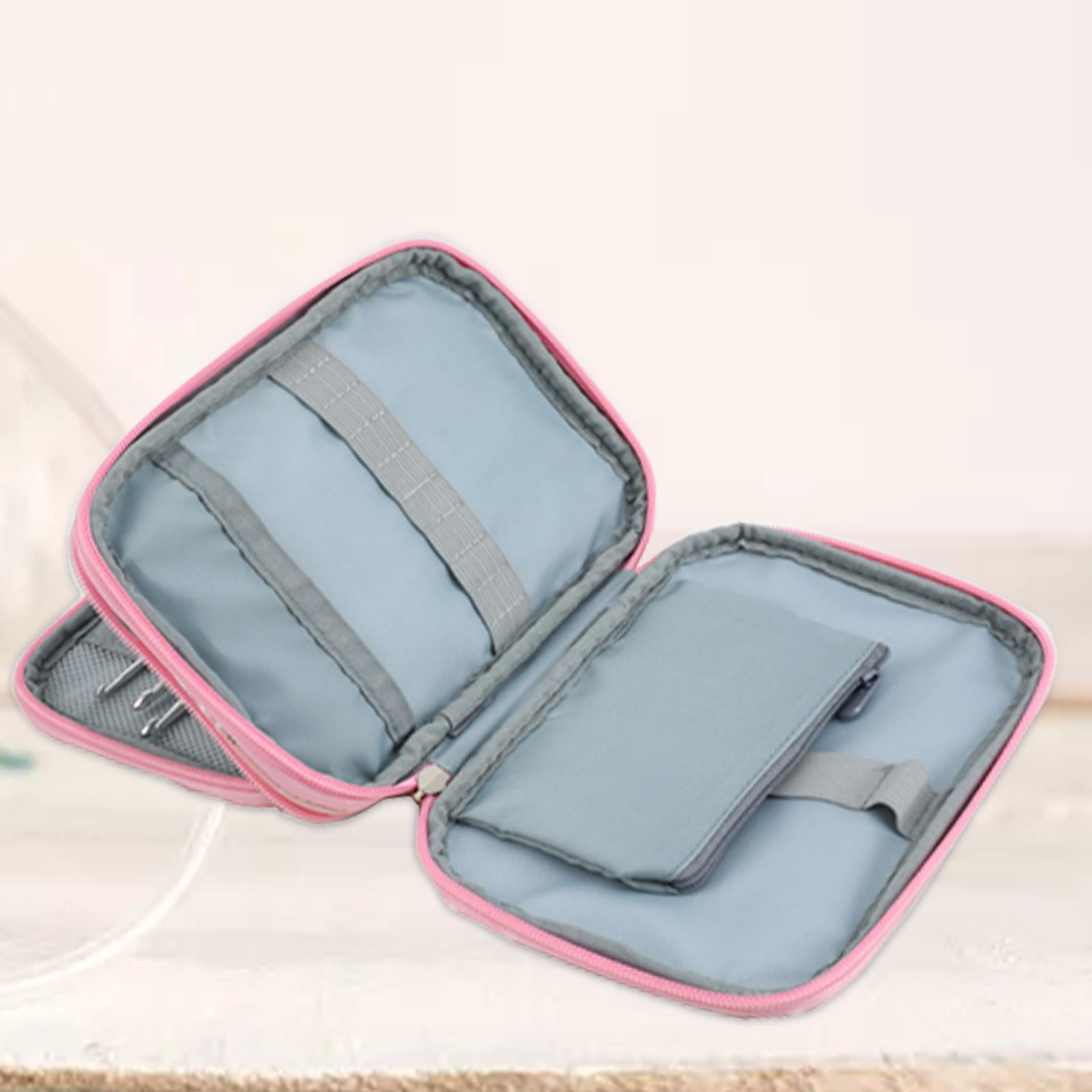 Knitting Storage Bag Knitting Bag with Zipper Household Crochet Hook Case , 18x14.5cm