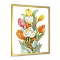 thumbnail image 2 of Designart 'Blooming Orange and White Tulips Flower' Traditional Framed Art Print, 2 of 4