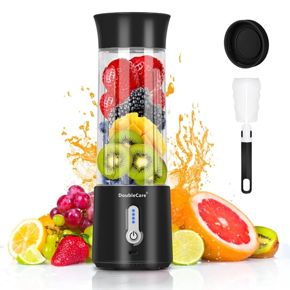 Licuadora Portátil para Batidos y Smoothies, Exprimidor Eléctrico de 500ml, Licuadora de 4000mAh con Material Libre de BPA, Licuadora de Jugos Frescos Recargable por USB para Viajes, Gimnasio, Exterio