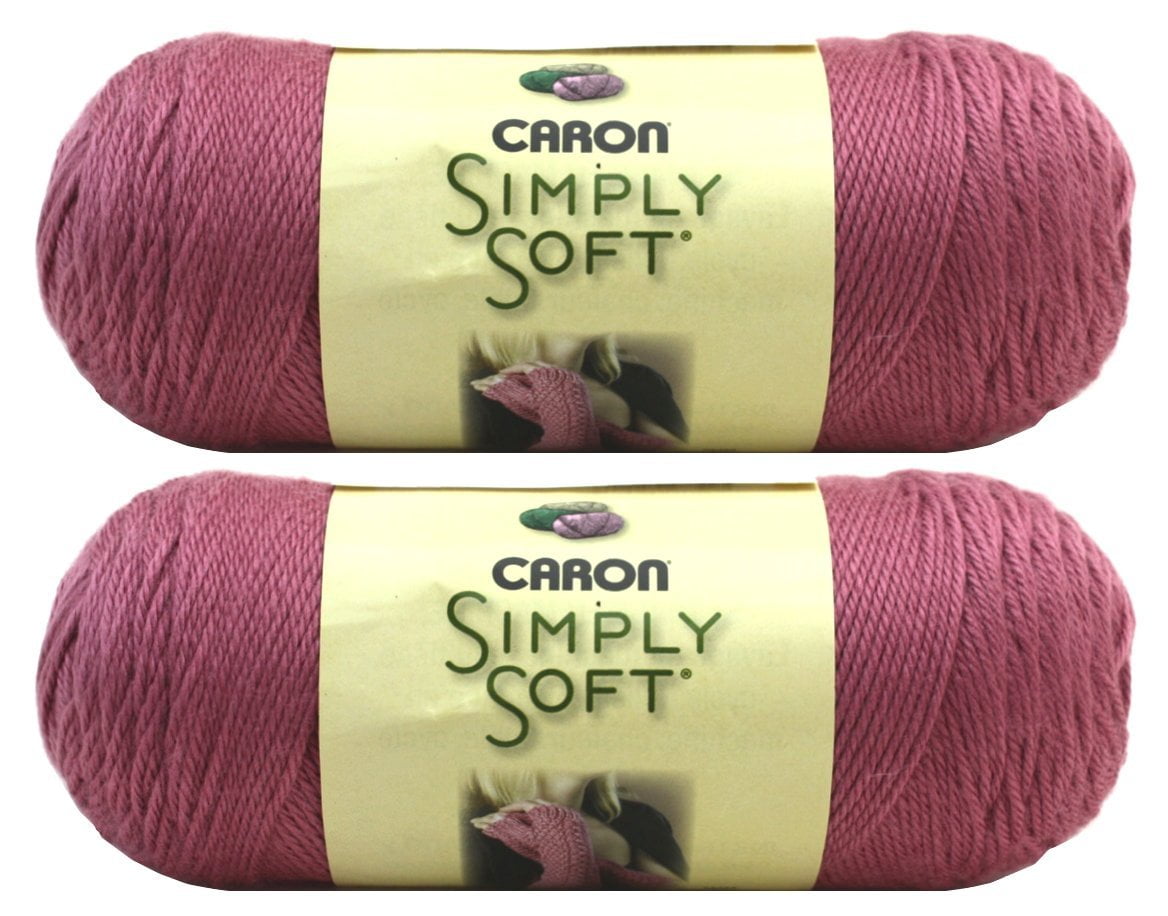 Bulk Buy Yarn Solids (2pack) (Blackberry), 2 skeins of Caron simply