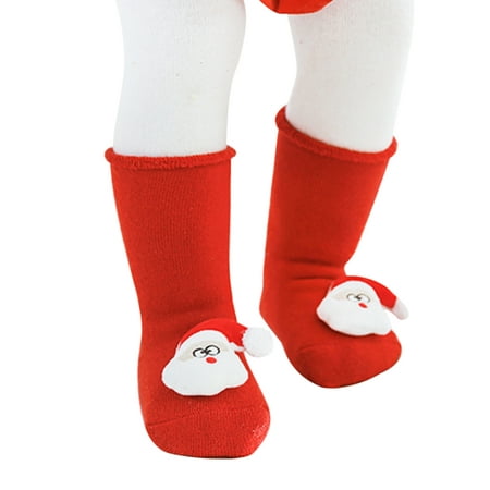 

Michellecmm 3D Christmas Holiday Socks for Kids Toddler Children Baby Girls Boys Thermal Cotton Warm Socks