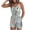 White, variant on TIHLMK Womens Rompers Womens Fashion Leaf And Stripe Printed Sling Short Jumpsuit With Belt And Pocket Gift for Women