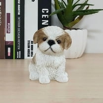 1pcs Resin Dog Figurine Decorations, Unique Housewarming Gift for Home,Brown
