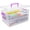 Purple, variant on Double Layer Plastic Storage Boxes with Lids, Multipurpose Clear Stacking and Carrying Boxes, Portable Craft Organizers and Storage Boxes for Organizing Arts and Crafts, Sewing, Makeup, Nail Art Supp
