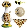 thumbnail image 2 of Fmbmuo Orange Porch Goose Outfit Tropical 23 Inch Outdoor Decor, Full Set Clothes Soft Polyester Goose Costume for Outdoor Patio Yard Lawn Decor, 2 of 5