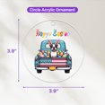 thumbnail image 4 of Happy Easter Boston Terrier American Flag Truck Bunny Ears Acrylic Round Ornament Gentleman Dog Lover Gifts Home Tree Decor - 03001, 4 of 4