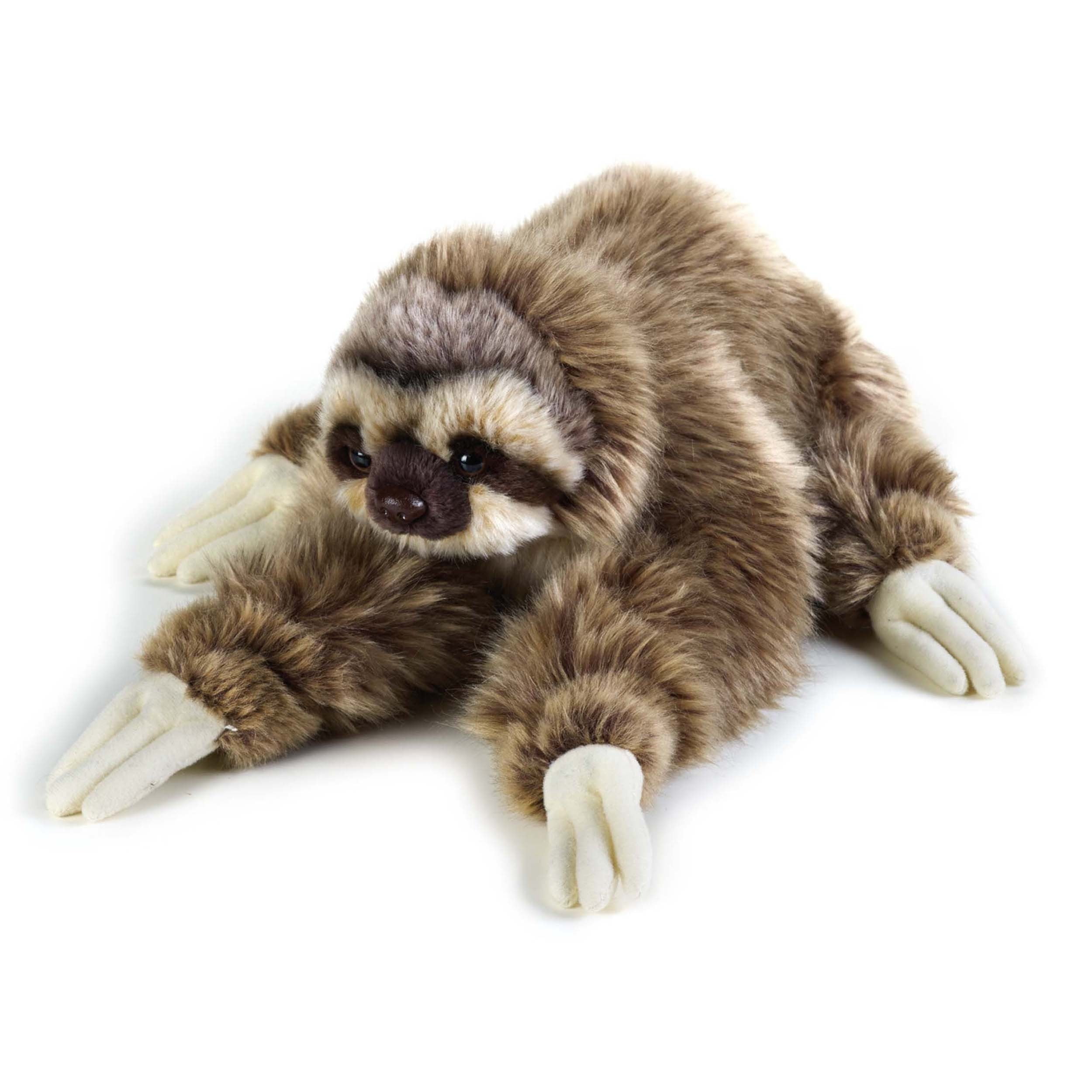 TAMMYFLYFLY Cute Realistic Three Toed Sloth Plush Stuffed Animal Toy 12inch