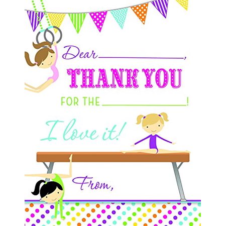 Cartes De Remerciement D Anniversaire De Fille De Gymnastique Olympique Pour Enfants Walmart Canada