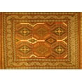 thumbnail image 1 of Ahgly Company Machine Washable Indoor Rectangle Persian Yellow Traditional Area Rugs, 7' x 9', 1 of 4