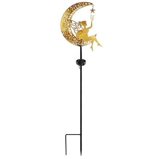 Figura Hada Y Estaca Arte Del Hierro Estatuas (luna Estrella)