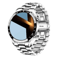 thumbnail image 1 of Smartwatch, Bloosom Correa Plateada, Caja Negra, Multifunción, Resistente al Agua plata, 1 of 5