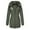 #157-Army Green, variant on Women's Long Sleeve Hooded Coat with Print, Fashion Casual Style Cotton Mid-Length Outerwear for Daily Casual Wear