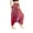 Burgendy, variant on Women's Boho Harem Pants Jumpsuit Baggy Gypsy Hippie Yoga Beach Bottoms Bohemian Drop Crotch Bangkok Indian Thai Genie Aladdin Halter Green One Size