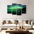 thumbnail image 2 of Elephant Stock Jokulsarlon Glacier Lagoon Aurora Sky Wall Art - Horizontal Multi Panel Canvas - Living Room Wall Decor - Nature Multi Panel - Green And Teal Decor - 75" x 48", 2 of 4
