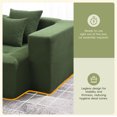 thumbnail image 4 of 105'' L Shaped Modular Sectional Sofa, Corduroy Floor Cloud Couch with 4 Pillows and Wide Armrests, Free Combination Sofa Couch for Living Room, Apartment, Office, Green, 4 of 9