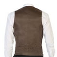 thumbnail image 3 of Gioberti Men's 5 Button Tailored Collar Slim Fit Formal Herringbone Tweed Suit Vest, 3 of 3