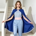 thumbnail image 6 of Animated Movie Inspired Blue Cowgirl Costume for Women, Cape Top Pants Set with Wrist and Head Accessories, Cosplay Outfit for Themed Party, 6 of 6