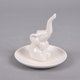 thumbnail image 4 of Plato de cerámica para joyería, elefante blanco, plato de cerámica estéreo blanco para joyería, plato decorativo, bandeja para anillos, adornos, 4 of 5