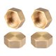 thumbnail image 1 of Tapa de accesorio de tubería Uxcell, conector de manguera de rosca hembra hexagonal de latón, para boquillas de tuberías de agua de jardín y exteriores 4Pcs G3/4, 1 of 4