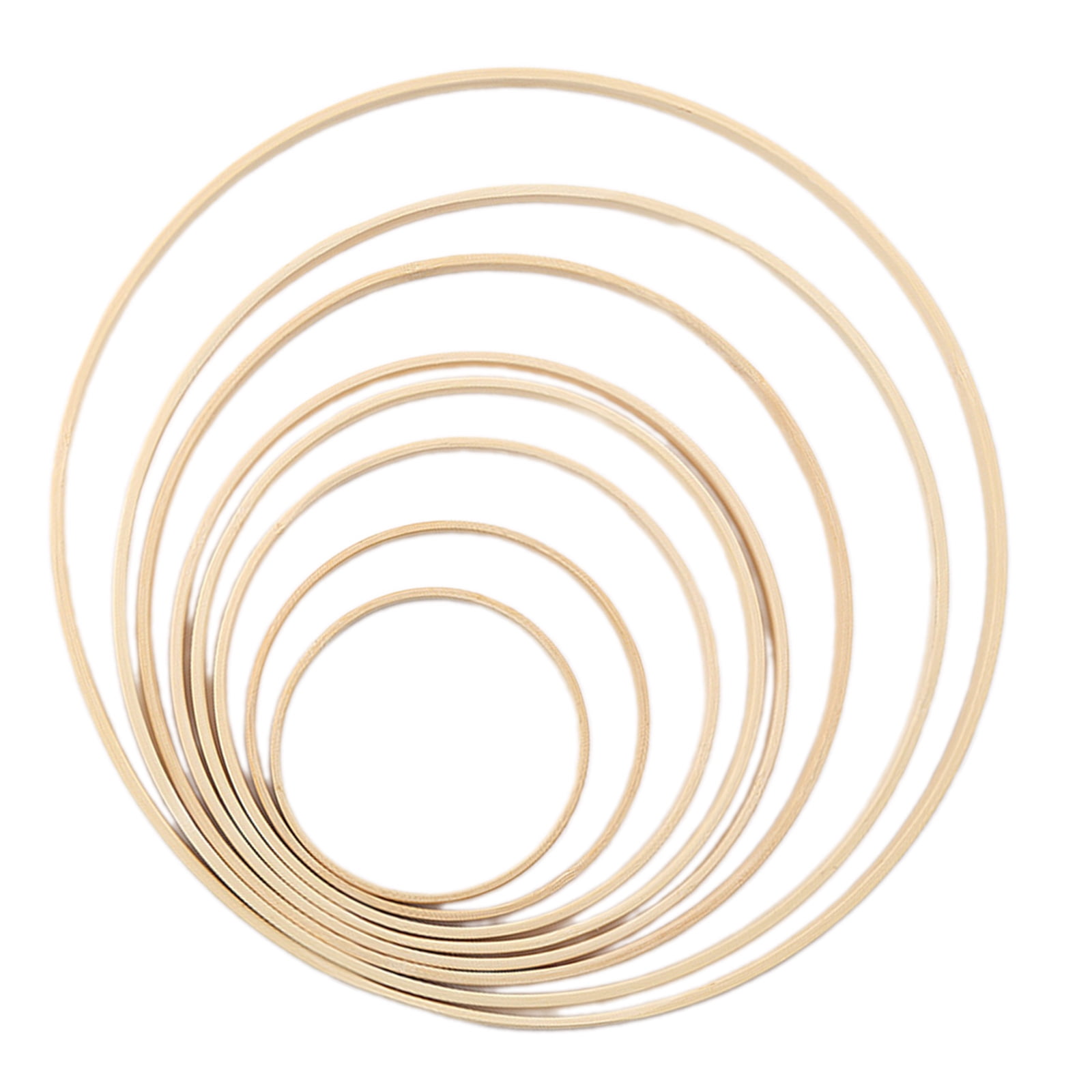 9 Pcs Bamboos Floral Hoops Wooden Wreath Rings Dream Catcher Hoops for Wall Hangings