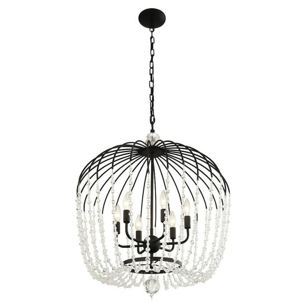 Varaluz Lighting Voliere 6 Light Pendant Matte Black Finish With Faceted Com Light Pendant Matte Black Finish, Varaluz Lighting Fixtures