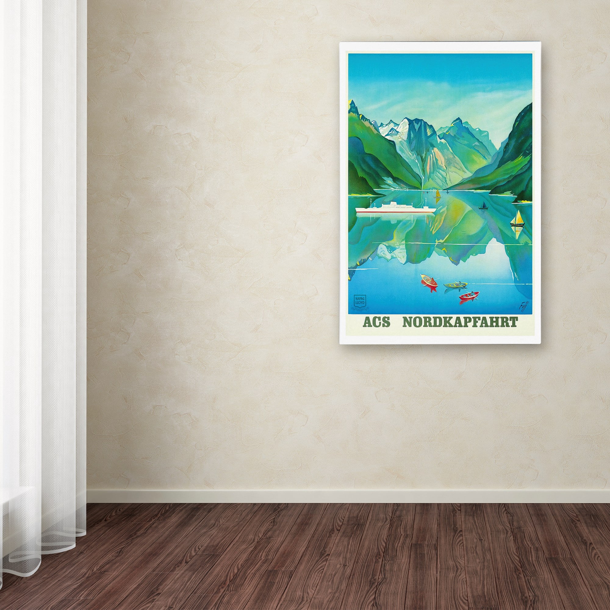 Travel Ship 123' Canvas Art by Vintage Lavoie