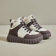 thumbnail image 2 of Mepaouo Women's Fleece Snow Boots Thick Sole Waterproof Walking Sneakers Casual Shoes(Brown,6.5), 2 of 9