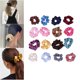 thumbnail image 2 of 16 Pcs Solid Color Stretch Hair Ties Cloth Art Hair Rope Ponytail Holders Accessories for Women Girls Mixed Color, 2 of 5