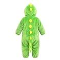 thumbnail image 4 of MICHLEY Unisex Baby Flannel Hooded Romper Animal Ears Costume Warm Jumpsuit for Autumn Winter, 4 of 9
