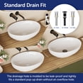 thumbnail image 6 of Hansabenne DJ-78166 Bowl Shaped Ceramic Bathroom Sink White Elliptical/Oval Vitreous China Vessel Sink, 6 of 10