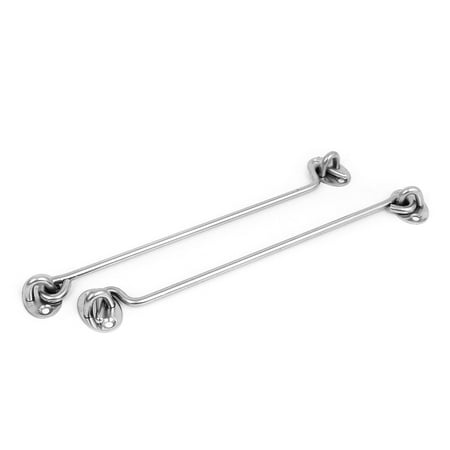 8pcs Stainless Steel Cabin Catch Eye Hook Shed Gate Door Latch