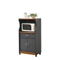 thumbnail image 1 of 45.4 x 15.5 x 23.6 in. Microwave Kitchen Cart, Grey & Oak, 1 of 1