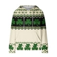 thumbnail image 3 of Women's St Patricks Day Sweatshirt Long Sleeve Crewneck Irish Shamrock Print Hoodie Plus Size Saint Patricks Shirt Turquoise XL, 3 of 4