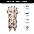 thumbnail image 6 of HELLHERO Sexy Bathing Suit Cover Up for Pool Party High Quality Fabrics Loose Long Kimono Swimsuit Cover Up Dachshund Paw Prints, 6 of 6