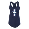 thumbnail image 2 of Wild Bobby Ford Mustang Retro USA Vintage Logo Classic Bar, Cars and Trucks Women Racerback Tank Top, 2 of 6