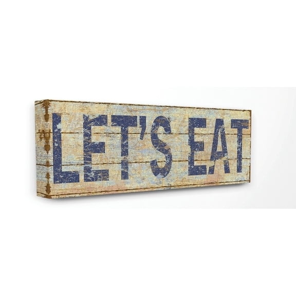 Stupell IndustriesLet's Eat Distressed Kitchen Canvas Wall Art by Marilu Windvand