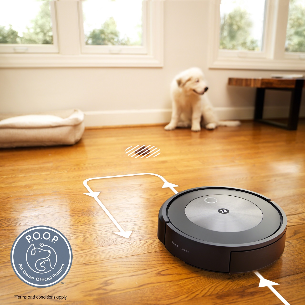iRobot® Roomba® j7+ (7550) Self-Emptying Robot Vacuum – Identifies and avoids obstacles like pet waste & cords, Empties itself for 60 days, Smart Mapping, Works with Google, Ideal for Pet Hair - image 3 of 13