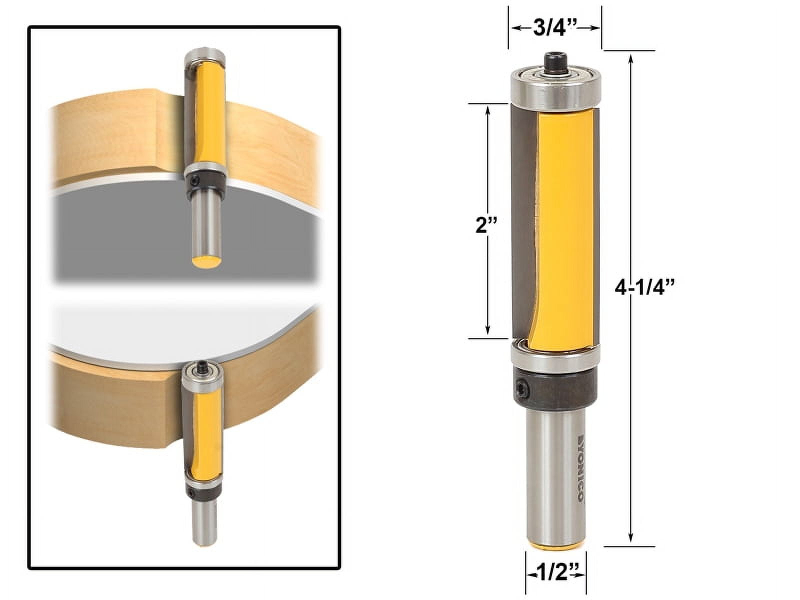 8 Bit Luthier Electric Guitar Router Bit Set - 1/2" & 1/4" Shank - Yonico 14801