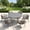 Gray table-Gray Cushion, variant on Vicllax 5 Pieces Outdoor Patio Dining Set, 41" Gray Round Table and 4 Rattan Chairs with Soft Gray Cushions