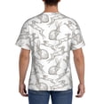 thumbnail image 3 of Bixox Men's Hand Drawn Rabbit Printed Short Sleeve Skinny Athletic T-Shirt, 3 of 6