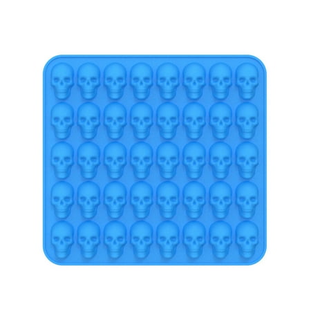 

Jocestyle Halloween Baking Molds Reusable Silicone DIY Kitchen Making Tool Blue Skull