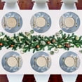 thumbnail image 7 of Ryvnso Snowflake in Winter Round Plate Mats Dining Table Placemat Set of 4 for Holiday Decoration, 7 of 7
