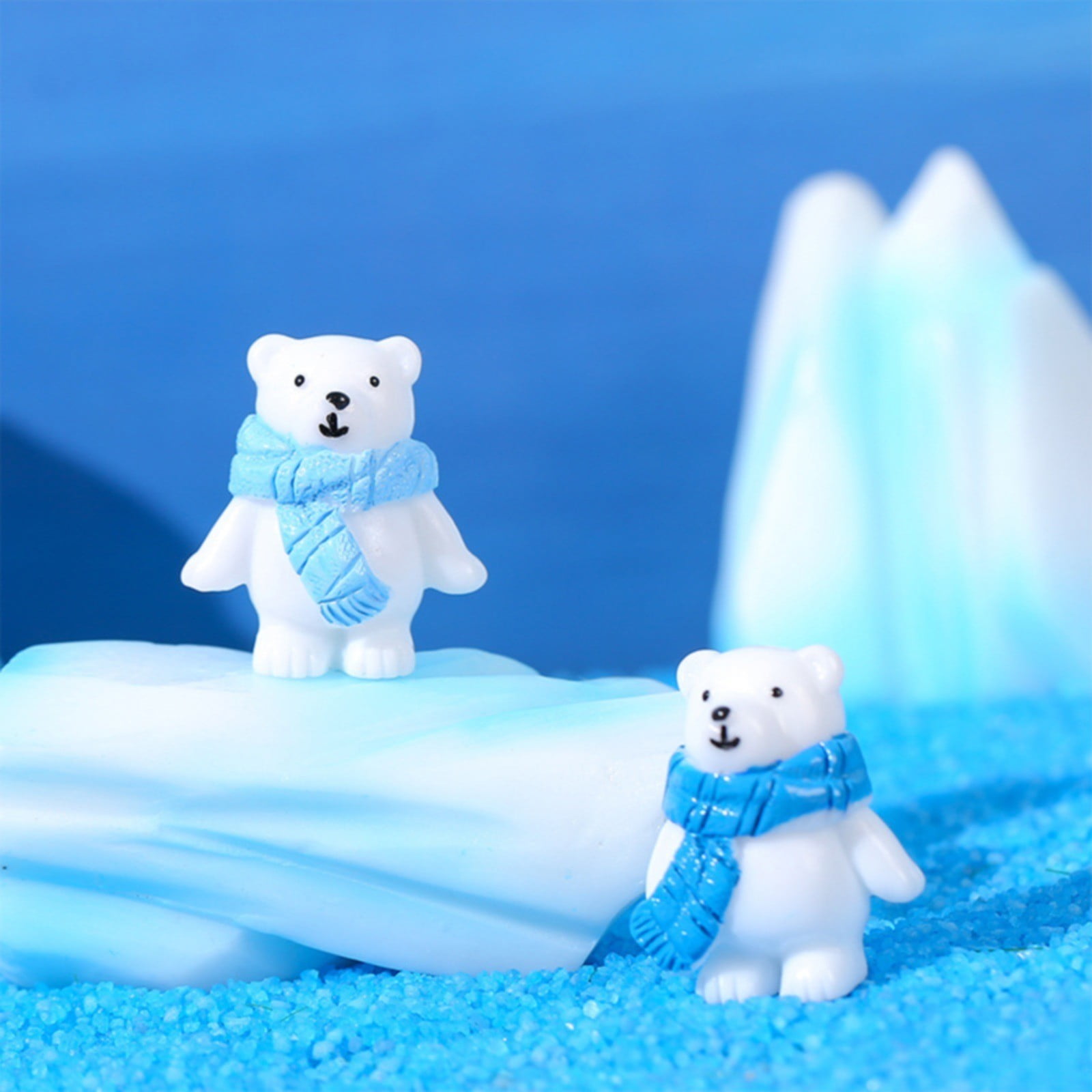Desktop Decor Creative Iceberg Scarf Polar Bear Doll Snow