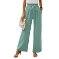 thumbnail image 3 of Pantalones de Salón Anchos para Mujer, Color Verde , Talla S, 3 of 8