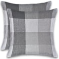 thumbnail image 1 of Herringbone Check Cotton Cushions Set of 2 Poly Filled With Zipper Machine Washable, 1 of 4