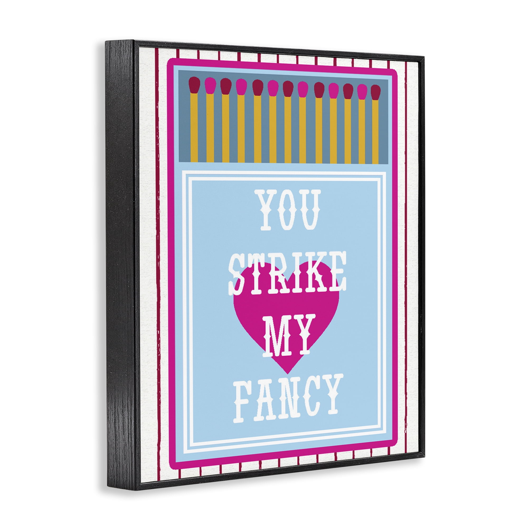 Stupell Industries You Strike My Fancy Black Framed Giclee Art, design by Lil' Rue
