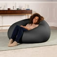thumbnail image 4 of Jaxx Nimbus Spandex Bean Bag Chair for Adults-Furniture for Rec, Family Rooms and More, Large, Black, 4 of 8